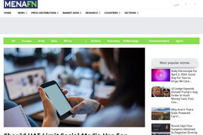 Screencapture of MENAFN