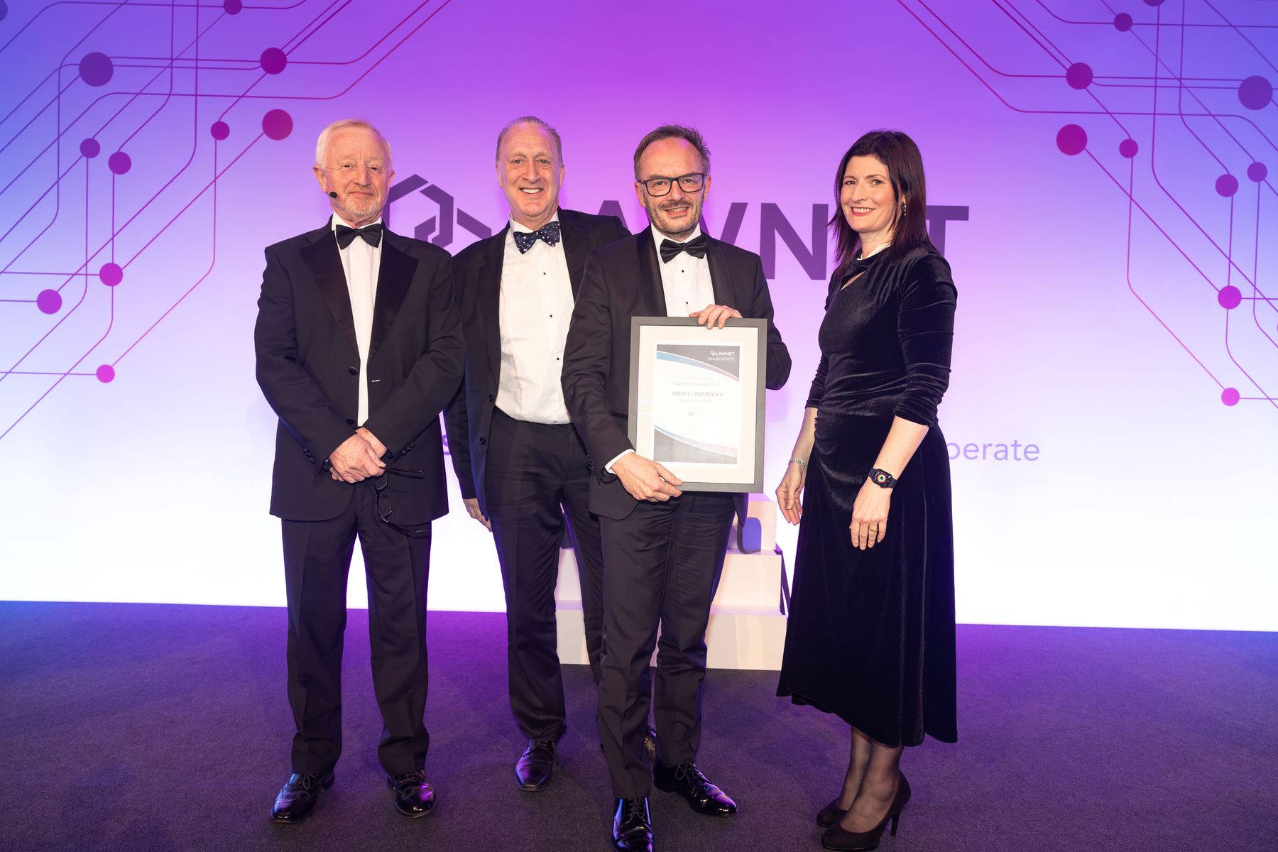 Highly commended Best Innovation, Managing Partner Derek Rodgers at the LawNet awards