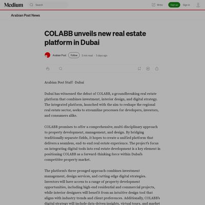 Screencapture of Arabian Post - Medium