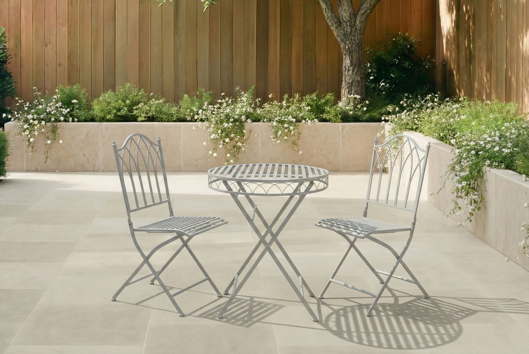 Wrought Iron Feminine Bistro Set