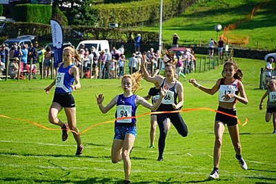 Grasmere Lakeland Sports & Show Competitors Cross the Line