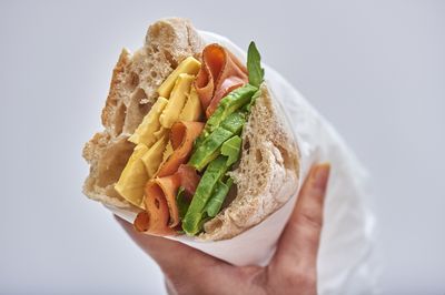 Squeaky Bean Vegan Ham and Cheese Sandwich