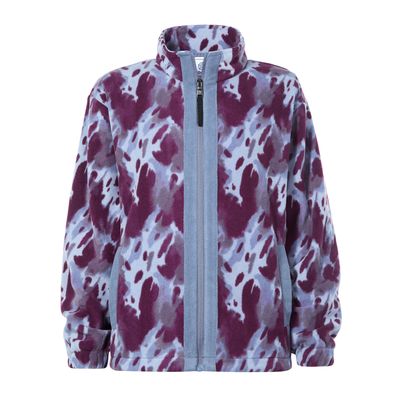 Firan Womens Relaxed Fit Microfleece Jacket - Smokey Blue Print