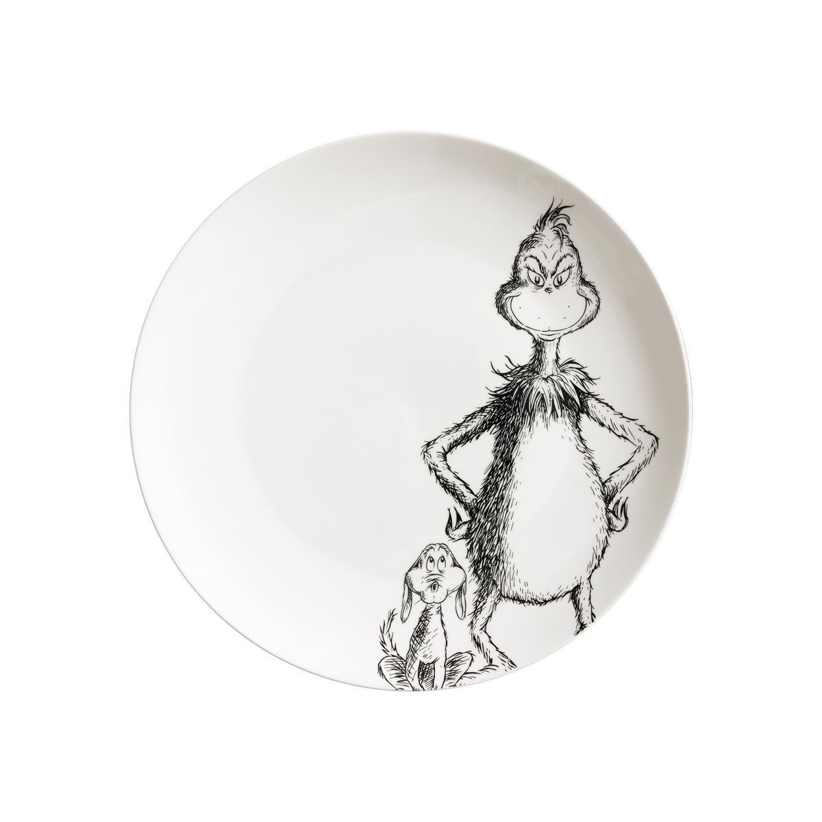 10.5 INCH DINNER PLATE CLASSIC GRINCH AND MAX