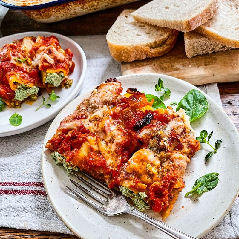 Spinach & Vegan Ricotta Cannelloni