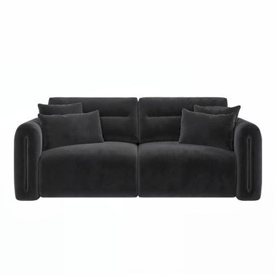 Solace+Co Mabel 3 Seater Sofa Charcoal Velvet