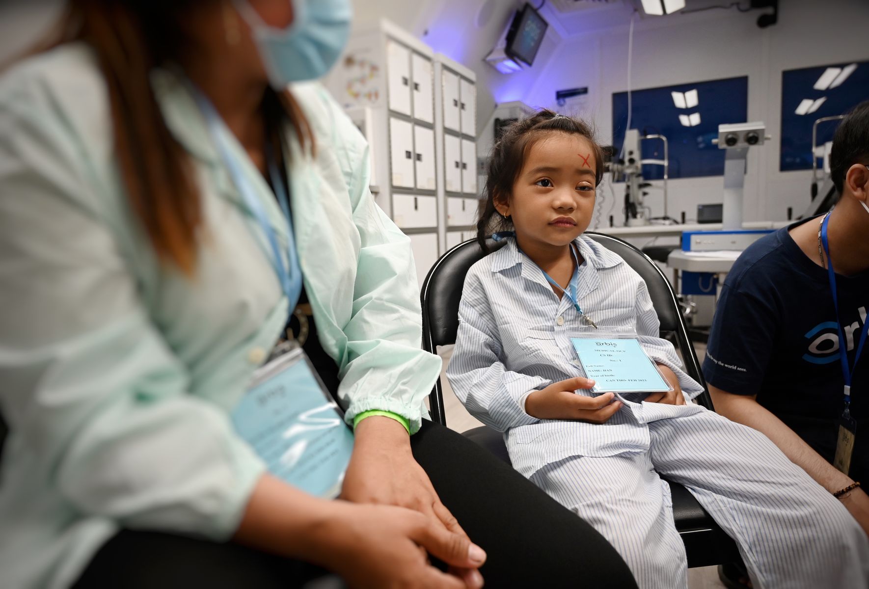 Orbis patient Han in the Orbis plane