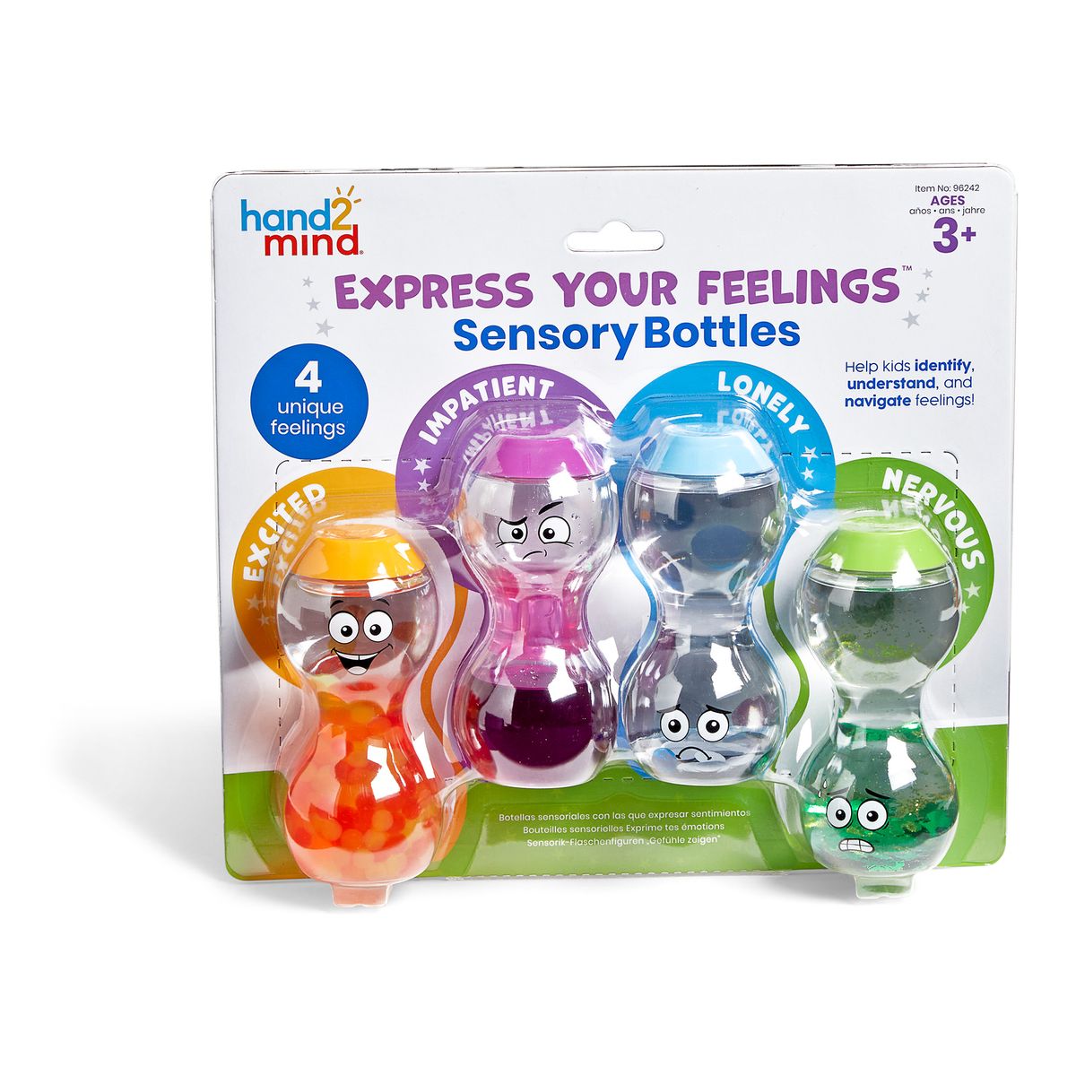 Express Your Feelings Sensory Bottles: Excited, Nervous, Lonely and Impatient