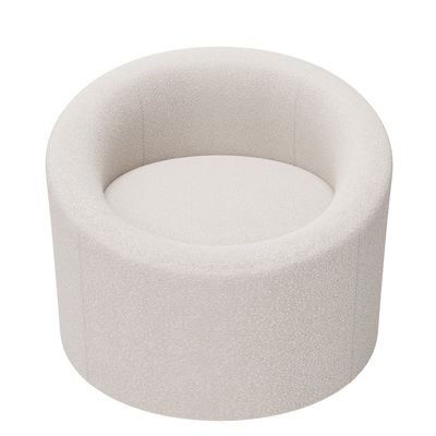 Solace+Co Amari Cream Boucle Accent Swivel Chair