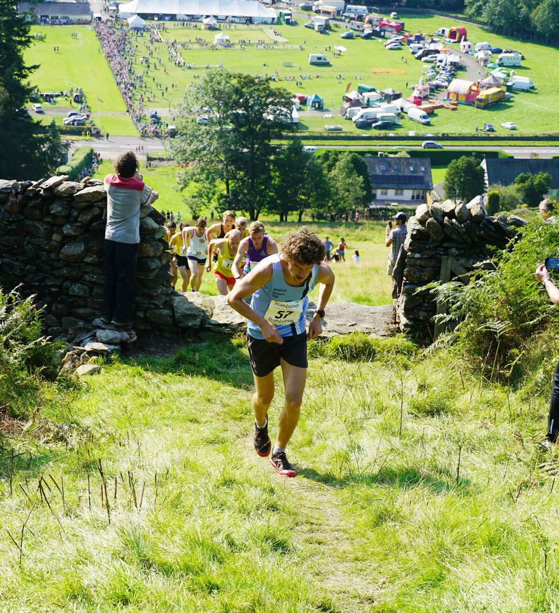 Fell runners tackle the course at Grasmere Sports and Lakeland Show,