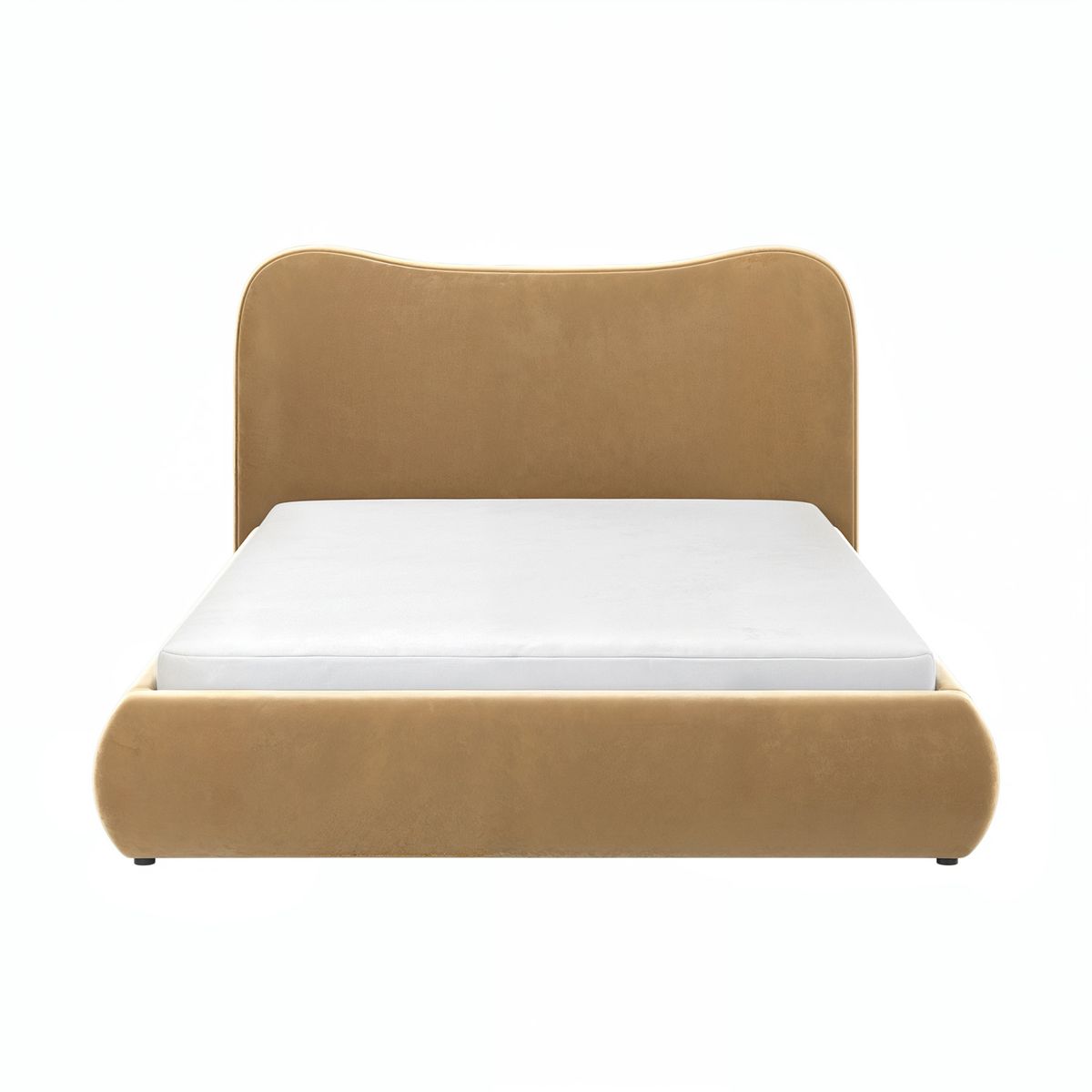 Solace+Co Ember Ottoman Bed Sand Velvet