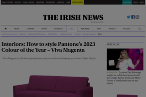 Screencapture of The Irish News