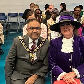 With Cllr Raj Mehta at Coronation Lunch