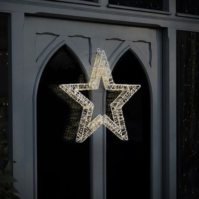 Indoor Outdoor 50cm Light Up Christmas Star
