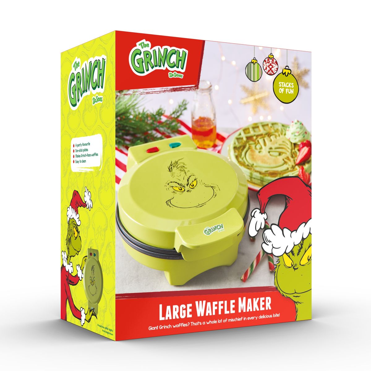 THE GRINCH LARGE WAFFLE MAKER - GREEN