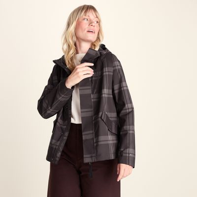 Ortega Womens Checked Waterproof Coat - Chocolate Brown