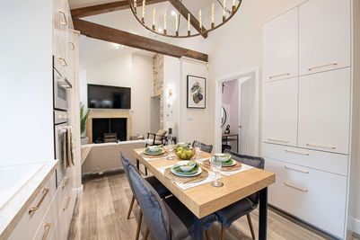Beautifully equipped kitchen  at the Toll Bar Luxury Villa at Langley Castle, Northumberland, UK