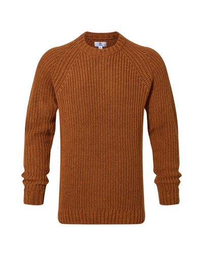 Logan Men's Knitted Jumper - Cinnamon