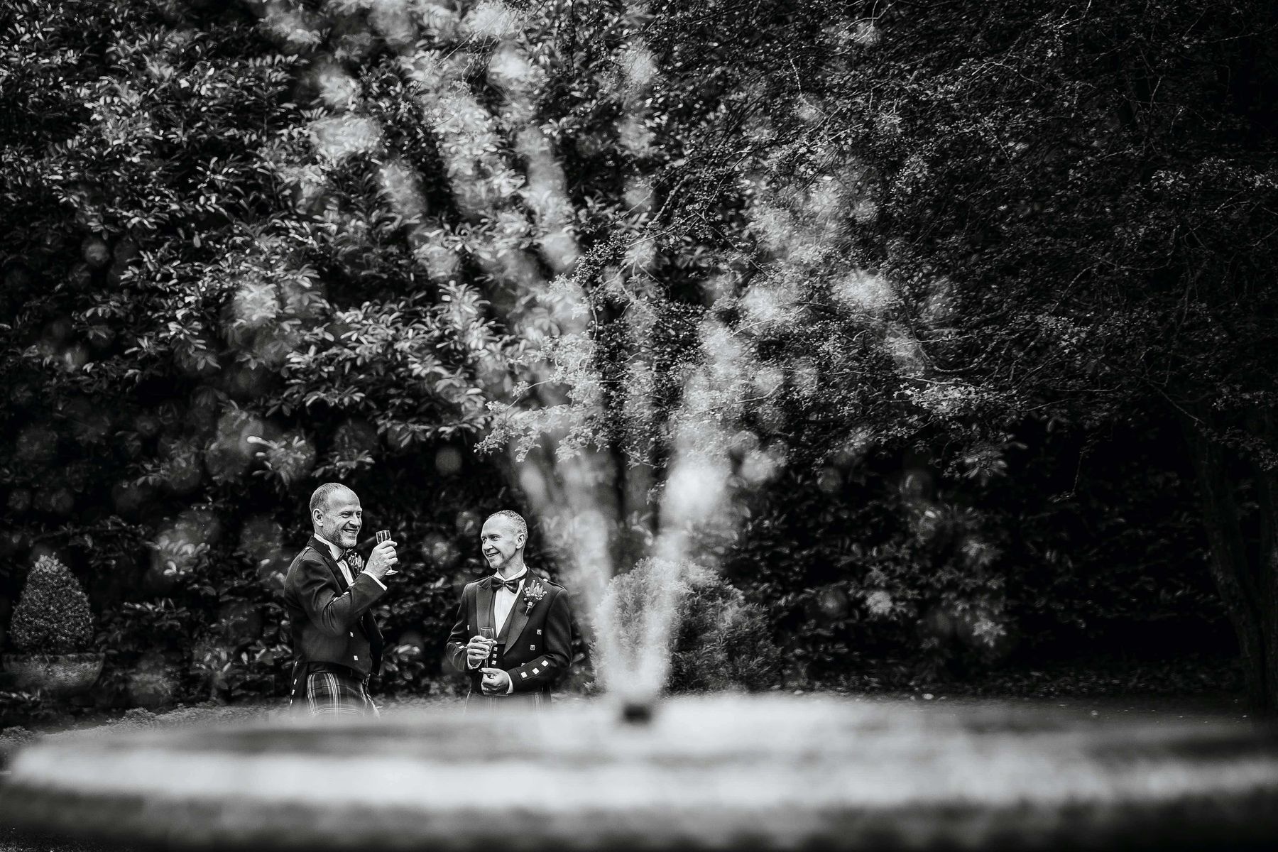 Couple Jason & Craig marrying at Langley Castle, Northumberland