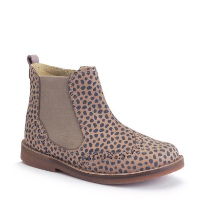 Bramble, Taupe splash nubuck girls zip-up Chelsea boots