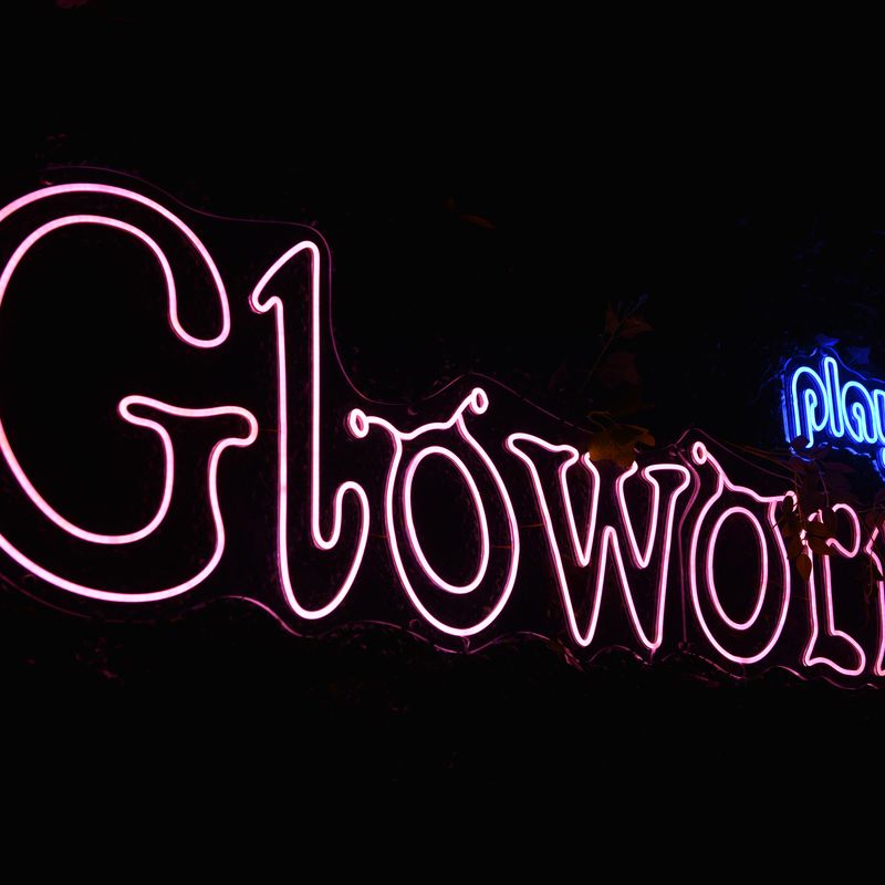 Gloworm festival signage