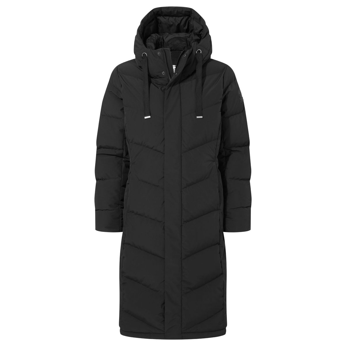 Raleigh Luxe Long Women's Down Jacket - Black
