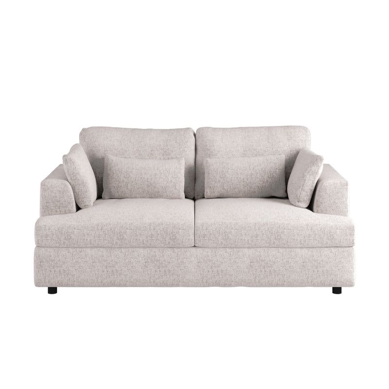 Solace+Co Drew 2 Seater Cream Chenille Sofa