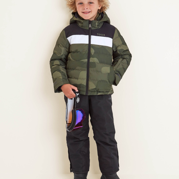 Swift Kids Ski Jacket - Khaki Pixel Camo/Black