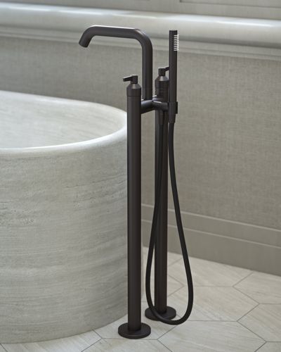Folio Standing Bath Tap in Dark Bronze