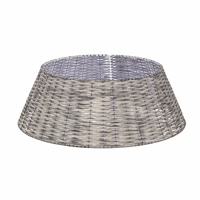 Medium 25cm Grey Wicker Christmas Tree Skirt