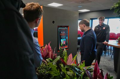 The UK’s first real-time AI Fan Photo Stand at the Kingsholm Stadium