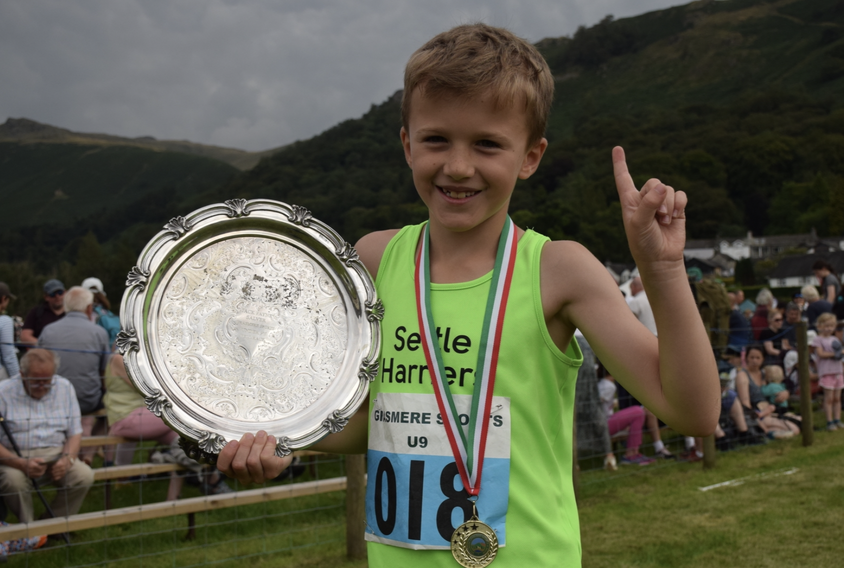 Calum McGoldrick of Settle Harriers, at Grasmere Lakeland Sports and Show 2022