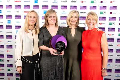 Carla Brackston (Woman of the Year at the 2025 Bupa everywoman in Technology Awards) with everywoman