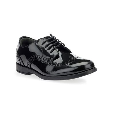 Brogue, black patent school shoes by Start-Rite Shoes