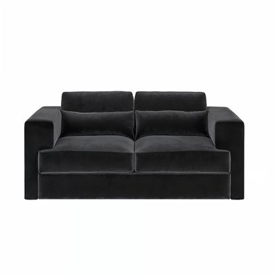 Solace+Co Rose 2 Seater Sofa in Charcoal Velvet