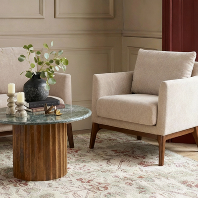 Barnaby Armchair in Mushroom Velvet