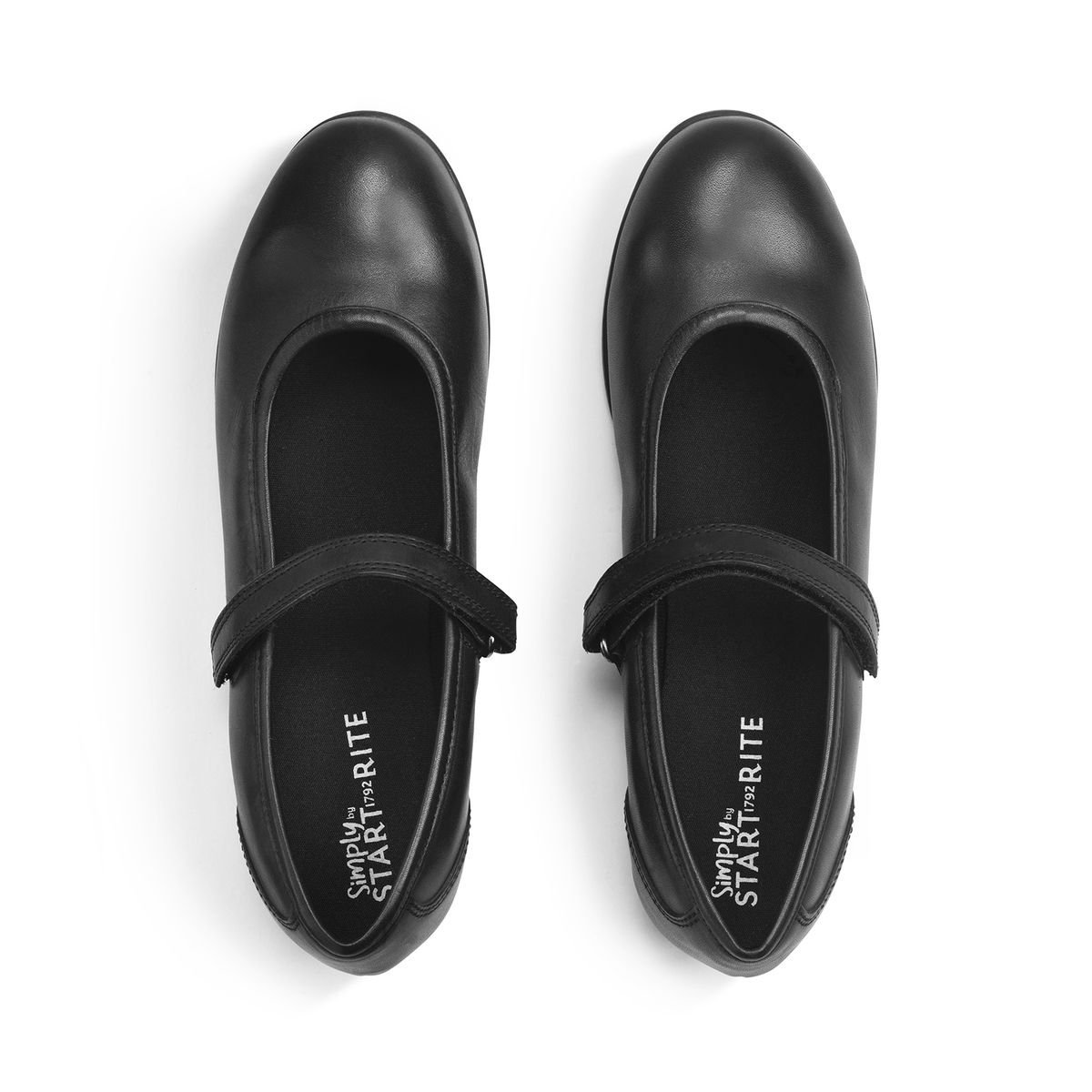 'Project' Black leather girls riptape school shoes from the new Simply by Start-Rite Collection 