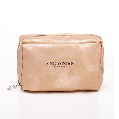 Barbican Rose Gold Ballerina Pumps Travel Purse by Cocorose London