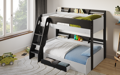 Flair Flick Triple Storage Bunk Bed Grey