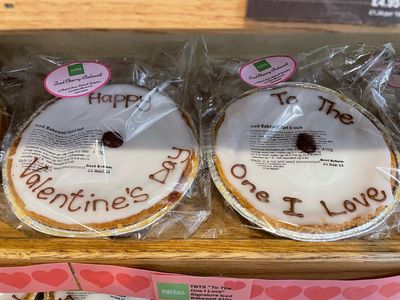 Valentine's Day Iced Cherry Bakewell Tarts 