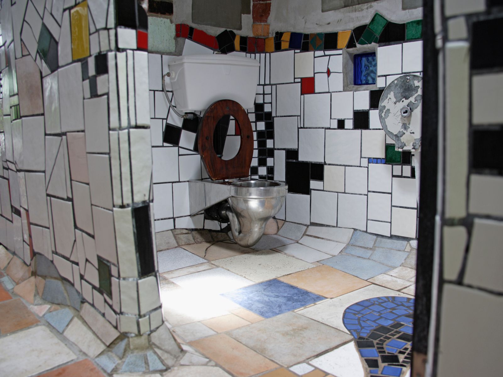 The Hundertwasser toilets in Kawakawa, NZ - both functional and a piece of public art.