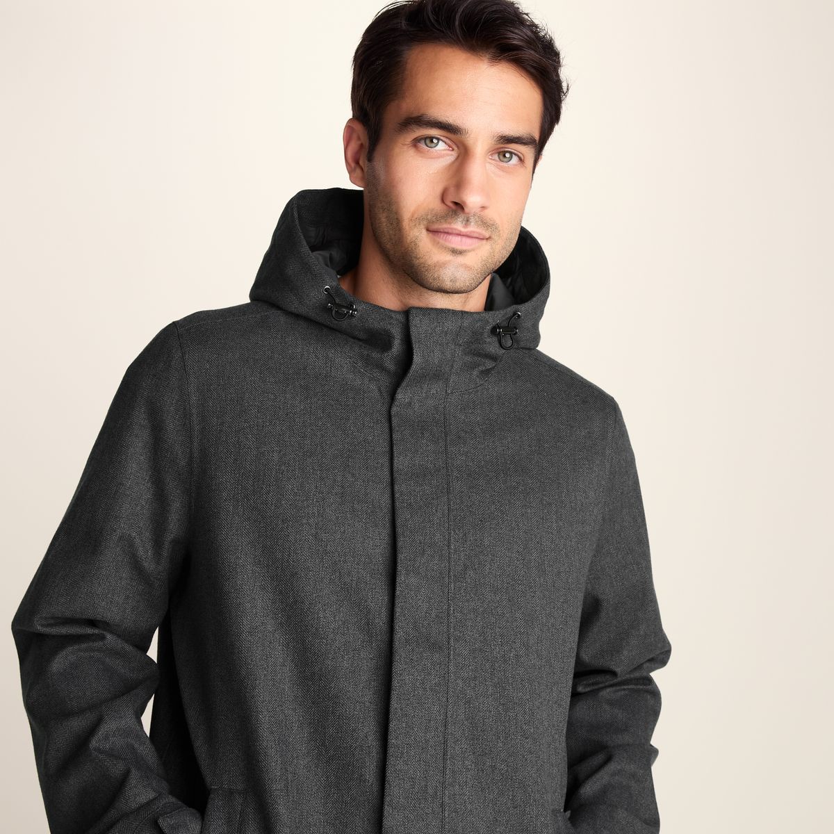 Henry Mens Waterproof Longline Coat - Charcoal Melange
