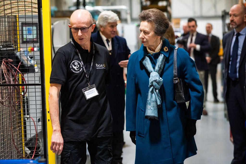 Finishing supervisor Trevor explains processes to HRH The Princess Royal