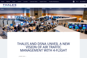 Screencapture of Thales Group
