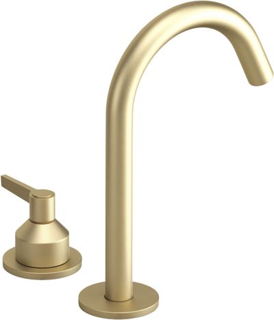 Folio Deck Mounted Basin Tap in Warm Brass