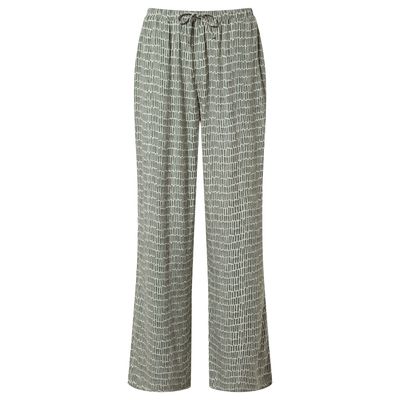 Christina Women's Trousers - Green Dash Print