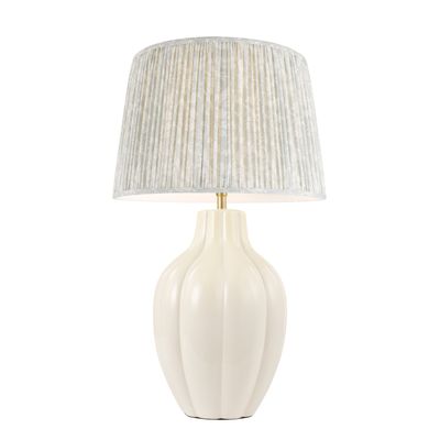 Scallop Table Lamp in Cream Ceramic Base Only