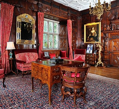 Drawing room at Levens Hall and Gardens, Cumbria, UK