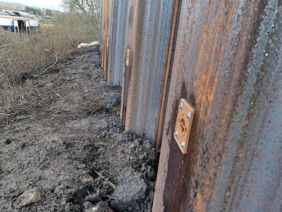 Sheet piles installed by Sheet Pile (UK) Limited at a rail infrastructure project in Crewe, by its specialist rail division, SPUK Rail.