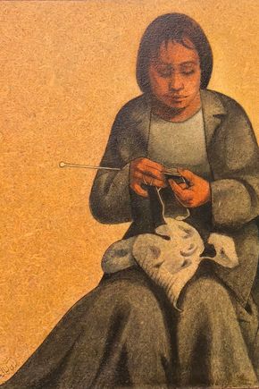 Louay Kayali-Lady Knitting- ﻟﺆي ﻛﻴﺎﻟﻲ - ﺳﻴﺪة ﺗﺤﻴﻚ